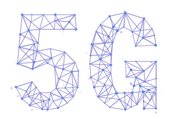 5d written in triangular polygons on a white background