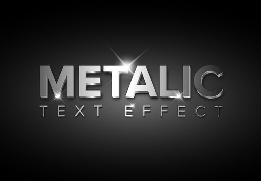 Monochromatic Metallic 3D Text Effect with Glitter