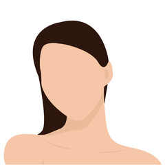 Abstract women face icon