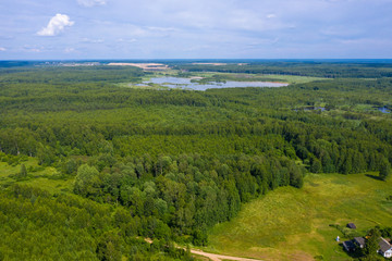 View from the village of Maluevo, Ivanovo region, to the sandy Khromtsovsky quarry.