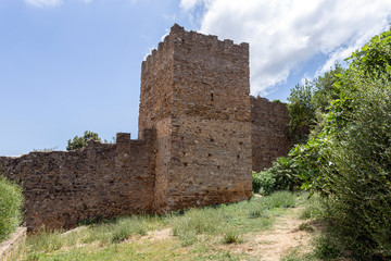 Fototapeta na wymiar Pisan city walls in Iglesias