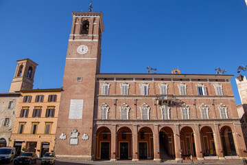 fabriano medieval city historic center italy