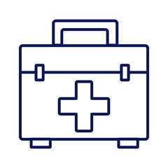 Fototapeta premium medicine drug kit line style icon