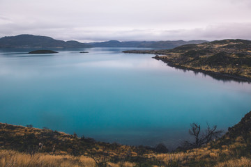 Fototapeta na wymiar Patagonia blue lake 