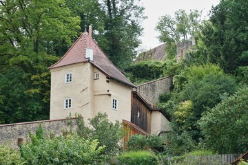 Fototapeta na wymiar Bayern - Pappenheim - Turm in der Stadtmauer
