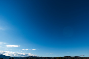 Clear blue sky in daytime, without clouds, sunny day, spring time