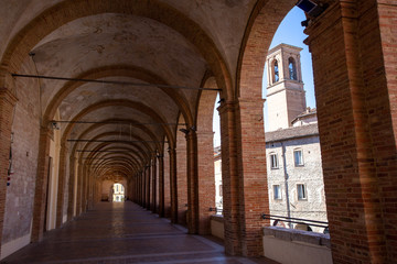 fabriano medieval city historic center italy