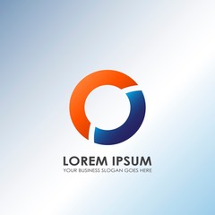 O Letter Technology and Business Logo Design. Modern logo design concept alphabet Letter for business identity
