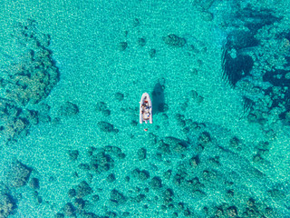 Boat in a Paradise by Drone