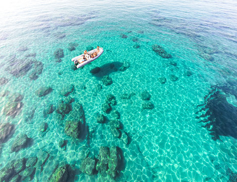 Boat in a Paradise by Drone