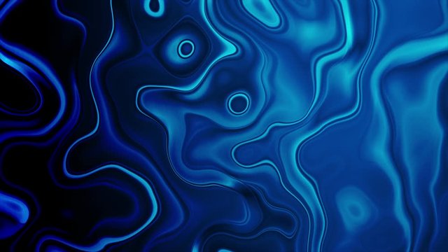 Dark blue flowing liquid waves abstract motion background. Marble effect. Seamless looping. Video animation Ultra HD 4K 3840x2160