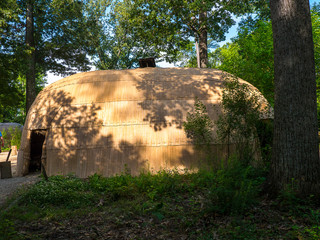 Historic Jamestown on the James River where the earliest European settlers established their first colony in Virginia USA