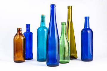 Glass colored bottles