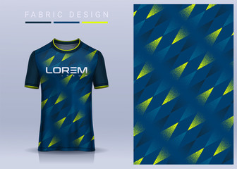 Fabric textile for Sport t-shirt ,Soccer jersey mockup for football club. uniform front and back view.