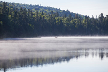 Fishing in Mont-Tremblant national park, QC, Canada