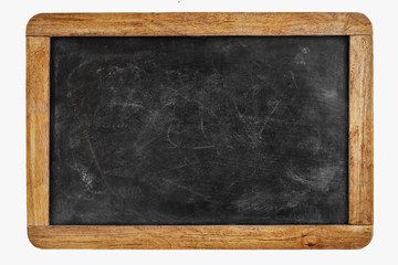 blank blackboard with chalk