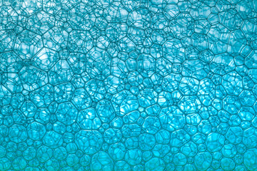 Macro close up of soap bubbles look like scienctific image of cell and cell membrane