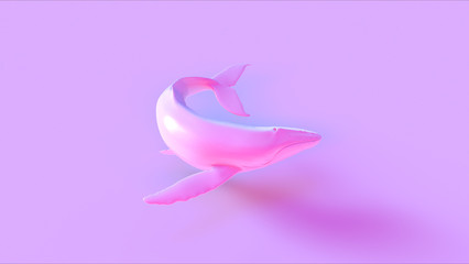 Pink Humpback Whale 3d illustration 3d render	