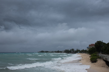 West Bay in Grand Cayman as Hurricane Laura passes by