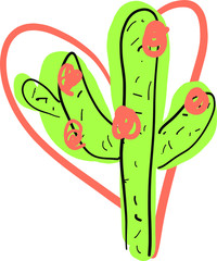 cactus with heart