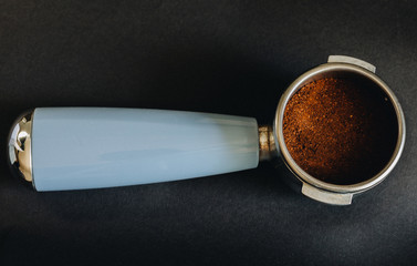 Coffee holder and ground coffee