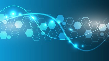 Big Data Visualization Background. Modern futuristic virtual abstract background. Science network pattern, connecting lines and dots. Global network connection .