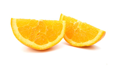 Fototapeta na wymiar nice fresh orange isolated on a white background