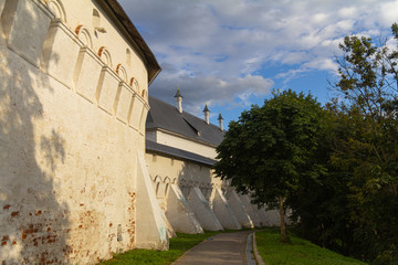 Brick wall of an old castle.