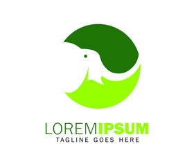 
Elephant and green circle logo sign