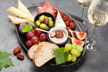 Antipasto plate. Appetizer board