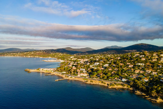 Aerial view of Les Issambres in French Riviera (South of France)