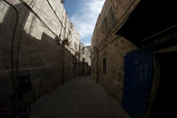 Fototapeta na wymiar Jerusalem street travel on holy land