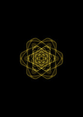 Rendering abstract fractal flower pattern background