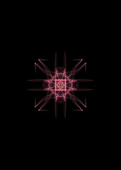 Rendering abstract fractal flower pattern background