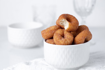 Cinnamon sugar mini donuts