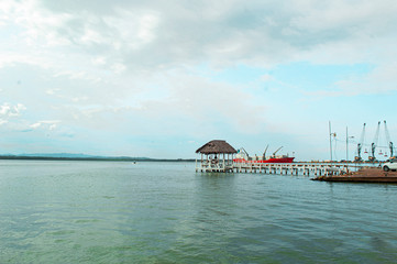 tourism, beach, vacation, Guatemala, Livinstong, horizon, nature, blue, turquoise