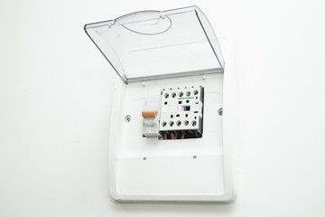 Electrical outlet isolated on white background