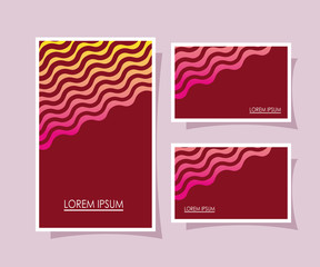 red backgrounds frames with pink and yellow lines ddesign Abstract texture art and wallpaper theme Vector illustration