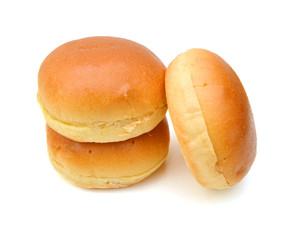 Hamburger buns isolated on white background