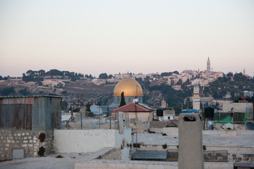 Evening view of Dome of the Rock