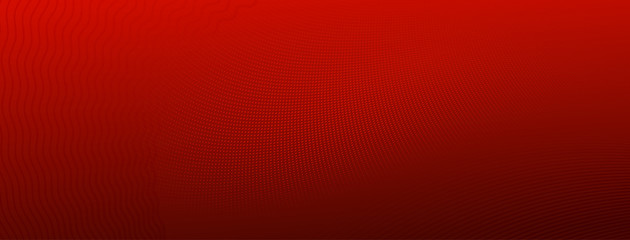 Abstract halftone background of small dots and wavy lines in red colors
