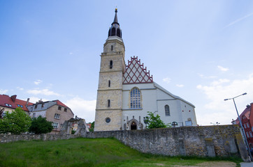 Fototapeta na wymiar Church in Boleslawiec town, Poland