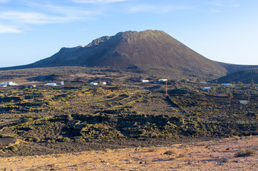 Obraz na płótnie Canvas Volcanic landscape of Lanzarote Island, Spain