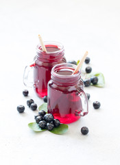 blueberry jam with fresh berries