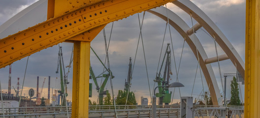 port cranes in gdansk