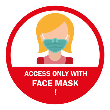 Woman Sign Acess Face Mask