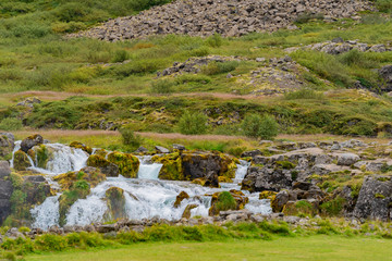 Der Dynjandi-Wasserfall, die Königin der Westfjorde