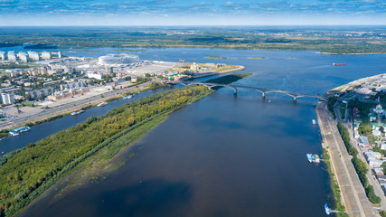 Nizhny Novgorod. The confluence of the rivers-Oka and Volga.