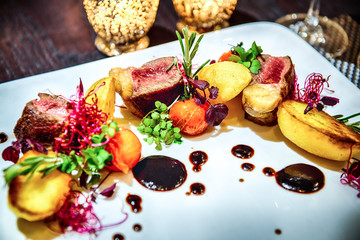 Filet mit Gemüse
