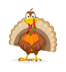 Happy Thanksgiving Day. Funny Turkey bird